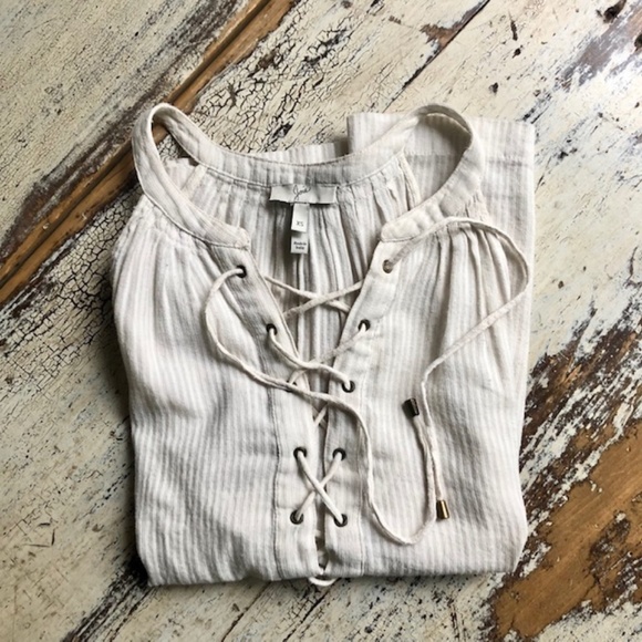 JOIE Arabeth Shadow-Striped Cotton Sleeveless Top XS - Picture 13 of 13